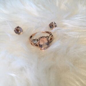 Elegant Rose Gold Jewelry Set